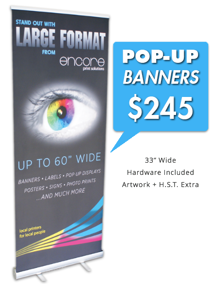 Pop-up Banners $245